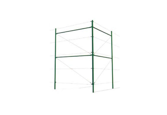 POSTE DE TUBO GALVANIZADO Y GALVANIZADO LACADO VERDE